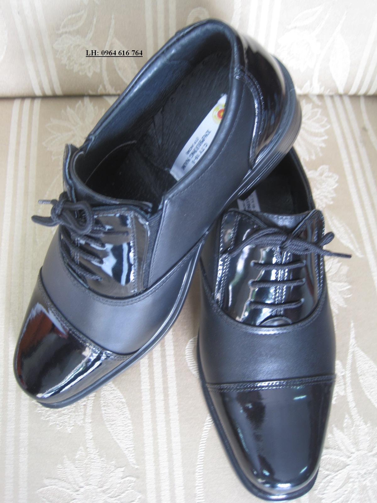 Giày da sĩ quan X26 cấp úy thấp cổ